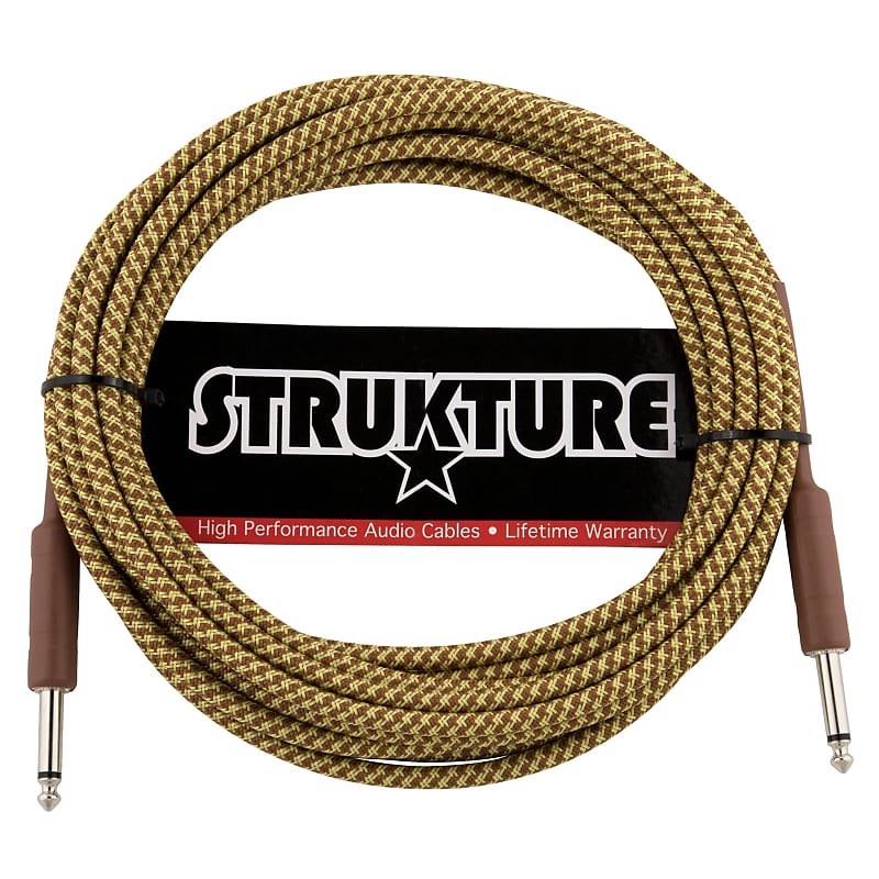 Strukture Instrument Cable - Vintage Tweed, 18.6 ft image 1