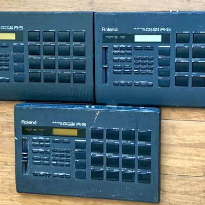 As-Is for Parts Lot of 3 Roland R-5 Human Rhythm Composer 1989 - 1992 - Black