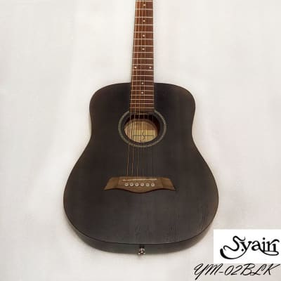 S.yairi YM-02 BLK mahogany Mini acoustic guitar Satin / Black | Reverb