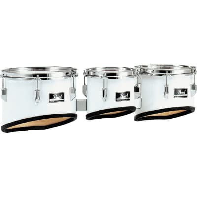 Pearl Competitor Marching Tom Set Regular Pure White (#33) 8,10,12 set
