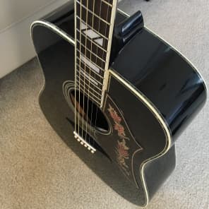 Dirty Ibanez F-360 BK Concord acoustic. Hummingbird and a
