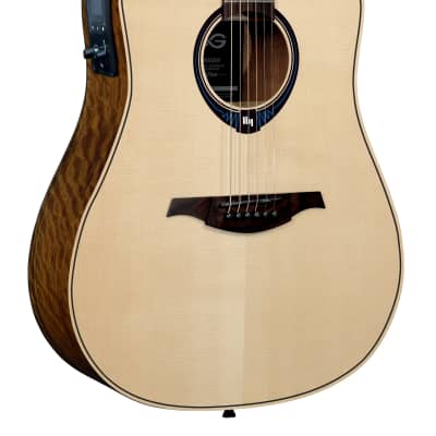 LAG THV20DCE Tramontane Dreadnought Cutaway Acoustic Guitar with Hyvibe image 1