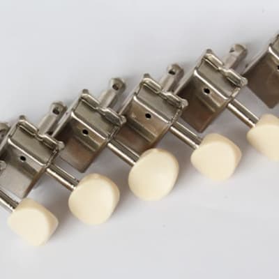 Ivory Button,Stratocaster or Telecaster vintage Machine Head 6 inline Nickel,with 8.3mm bushing ferrule