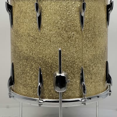 Premier 18/12/14/14/5x14" 1960's VIDEO Vintage "C58" Gold Sparkle Drum Set - Owned by Charlie Persip image 24