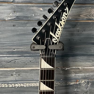 Used Jackson 2015 JS32T RR Rhoads V Guitar with Gator Bag- White with Black Bevel image 8