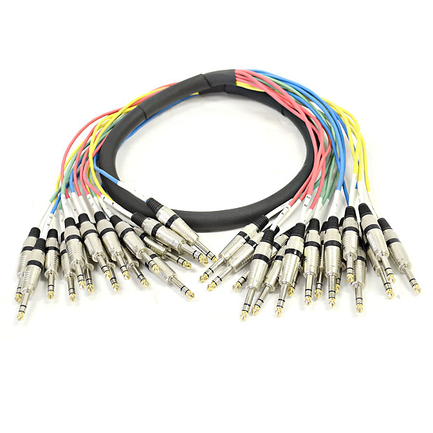 Seismic Audio SASRT-16x5 16-Channel 1/4" TRS Snake Cable - 5' image 1