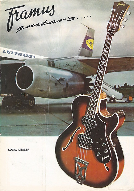 Vintage Framus 1960's Framus Guitar Dealer Line Catalog Brochure Full Color Rare Pics! image 1