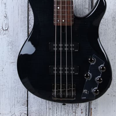 Yamaha TRBX604FM TBL 4 String Electric Bass Guitar Flame Maple Top Trans Black for sale