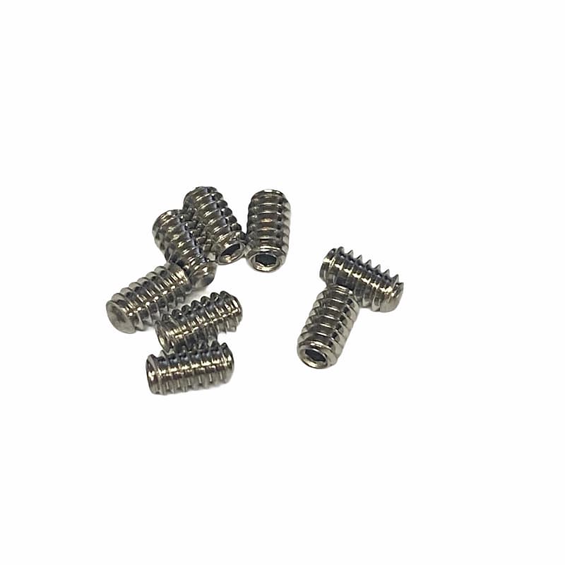 GS-3383-005 (8) Stainless Bridge Height Screws For Bass/Telecaster Guitar image 1