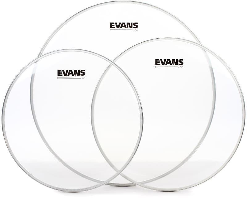 Evans G1 Clear 3-piece Tom Pack - 12/13/16 inch image 1