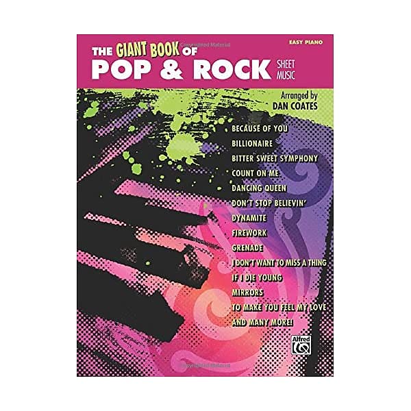 The Giant Book of Pop & Rock Sheet Music: Easy Piano Coates, | Reverb