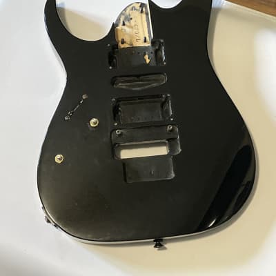 1998-99 Japan Fujigen Ibanez RG470 Black Left Handed Lefty Guitar Body Floyd Ready image 3