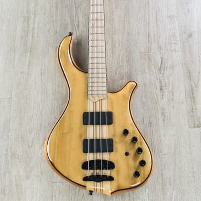 Mayones Slogan Classic 4 4-String Electric Bass Myrtlewood Trans Natural w/ Case image 3