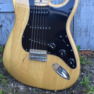 Fender Stratocaster Hardtail Maple Fretboard 1976 Natural finish all original image 11