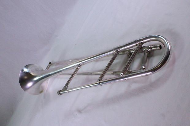 Conn 44H Vocabell Professional Trombone RIMLESS BELL SILVER PLATE