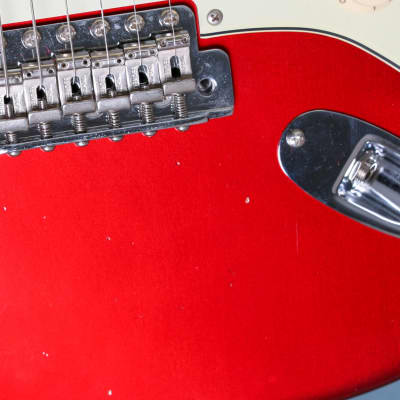 Fender Custom Shop 1963 Stratocaster Journeyman Relic Rosewood Fingerboard Electric Guitar - Aged Candy Apple Red - CZ559889-Aged Candy Apple Red image 9