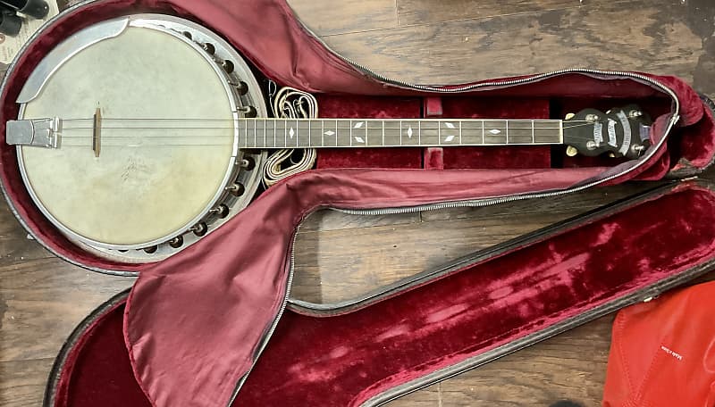 Slingerland  May Bell Recording Nite Hawk Tenor 4 String Banjo  1930s w/ Original Hardshell Case image 1