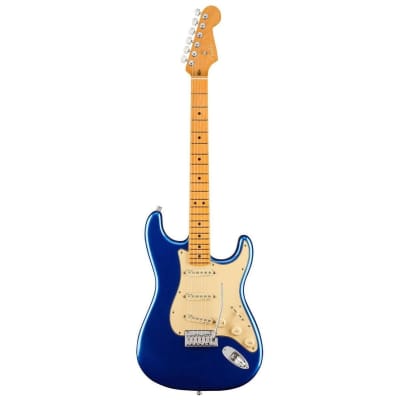 Fender American Ultra Stratocaster Electric Guitar (Cobra Blue, Maple Fretboard) image 3