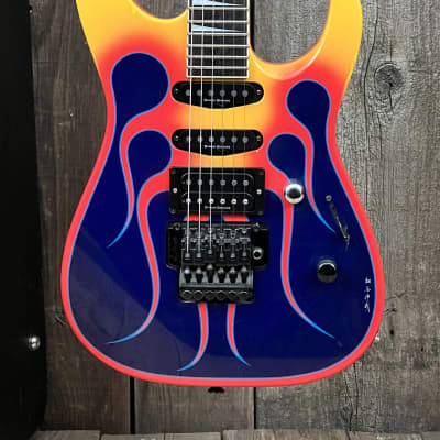 Jackson Pro Series DK2 Dinky MIJ 2000 Hot Rod Flames Blue | Reverb