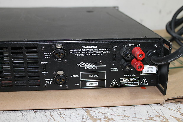 Apogee amplifier clearance