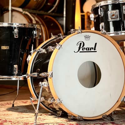 Pearl  Wood/Fiberglass Drum Set -  9x13, 16x16, 14x22 - Black image 1