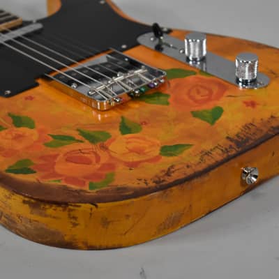 New Guardian Hand Painted Guitars Flower Telecaster Electric Guitar Fender Neck, Parts w/HSC image 3