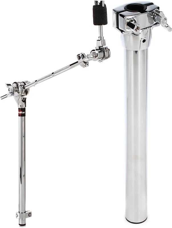 Gibraltar SC-LBBT Long Cymbal Boom Arm with Brake Tilter  Bundle with Gibraltar GSMP Short Mounting Post with Adaptor - 14" image 1