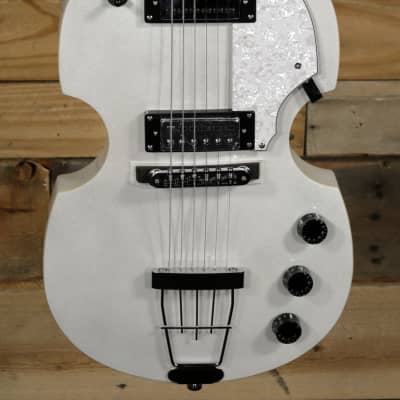 Hofner HI-459-PE Pro Ignition Violin Guitar Pearl White image 2
