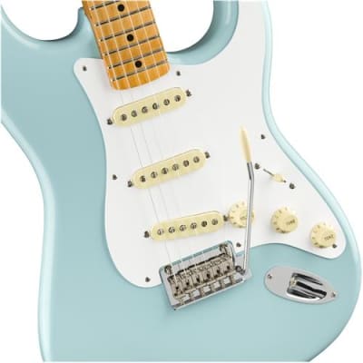 Fender Vintera '50s Stratocaster Modified Electric Guitar, Maple Fingerboard, Daphne Blue image 3