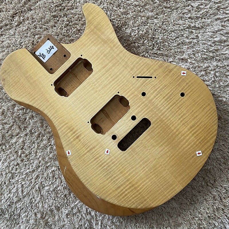 Alder Wood Single Cut Guitar Body with Tiger Maple Top Reverb UK