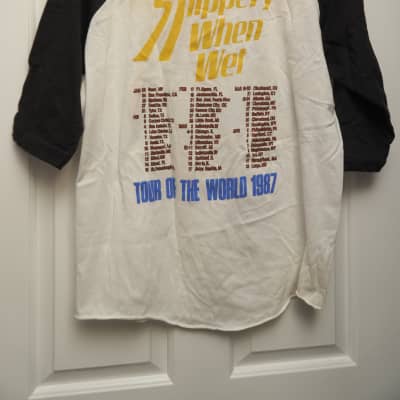 Vintage 1987 3/4 Sleeve Bon Jovi Slippery When Wet Concert T-Shirt