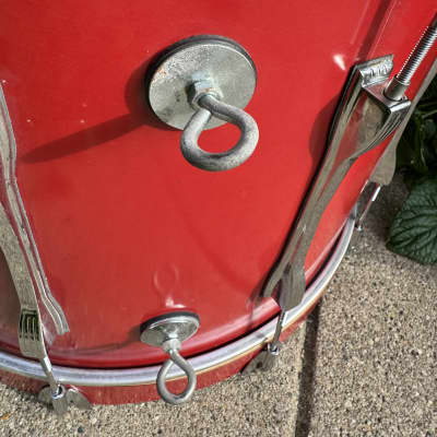 Ludwig 20” x 10” (Deep) - Red Marching / Concert Bass Drum Monroe Keystone image 11