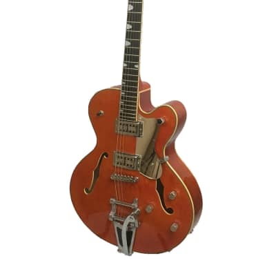 Alden AD Western Star Semi Acoustic Guitar Classic Orange Jazz Archtop Hollow Body Electric Guitar for sale