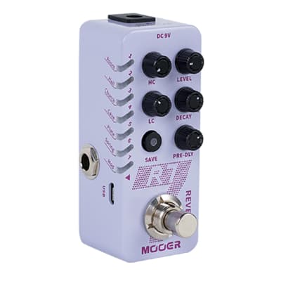 Mooer R7 Digital Reverb Guitar Effects Pedal 7 reverb modes 2020 Light Purple image 3