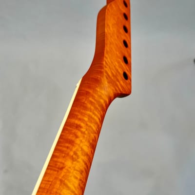 Tele-Style Amber Flame Maple Neck, Maple Fingerboard image 14