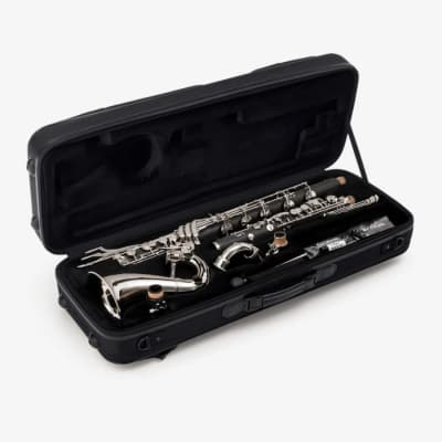 Backun Alpha Bass Clarinet- Low C, Backpack Case-Silver image 2