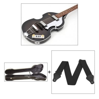 Hofner HI-BB-SE Ignition Special Edition Violin Bass, Black & Case for sale