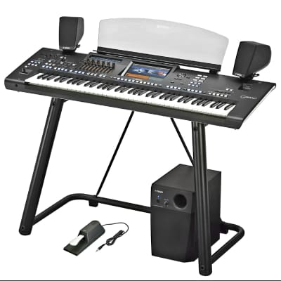 NEW ! Yamaha Genos 2 76-Key Digital Arranger Workstation WITH PEDAL, Mike stand,GNS MS01 2.1 SPEAKERS. Keyboard stand with bench 2024 - Present - Black image 9