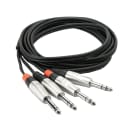Hosa HSS-010 10FT Dual REAN 1/4" TRS to 1/4" Pro Balanced Interconnect Cable
