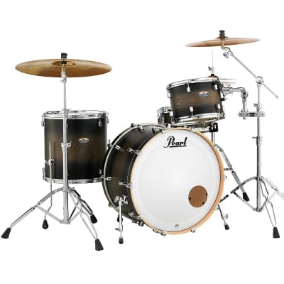 Pearl Decade Maple Satin Blackburst Set 24x14/13x9/16x16 3pc Shell Pack  Kit Drums +HP930S Hardware image 1
