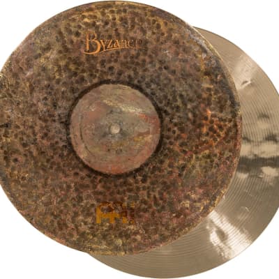 Meinl Cymbals Byzance 15" Extra Dry Medium Thin Hihats, Pair — Made in Turkey — Hand Hammered B20 Bronze, 2-Year Warranty, B15EDMTH, inch image 1
