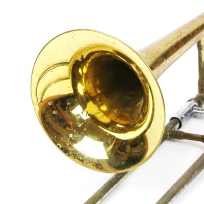 1960s Getzen Super Deluxe Tenor Trombone Brass Chrome Jazz Band Studio Stage Model Instrument Horn Made in USA Original Hard Shell Case (T178) image 10