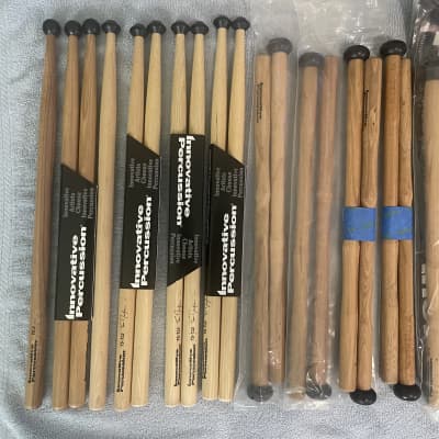 14 Pairs - Innovative Percussion TS-2, TS-TJ2, FT-1B, FT-1 Multi Tom Tenor Mallets Drum Sticks image 2
