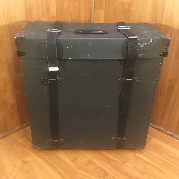 Vintage Fiber Drum Hardware Trap Case w Wheels 22x22x10 Reverb