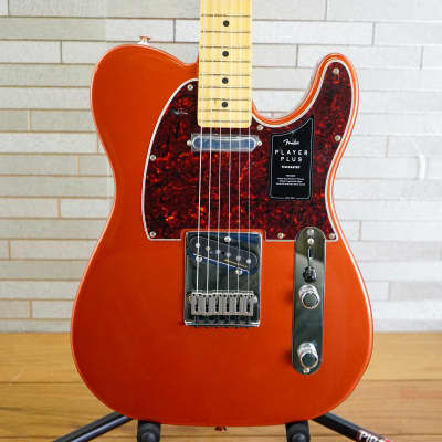Fender Player Plus Telecaster with Maple Fretboard Aged Candy Apple Red image 1