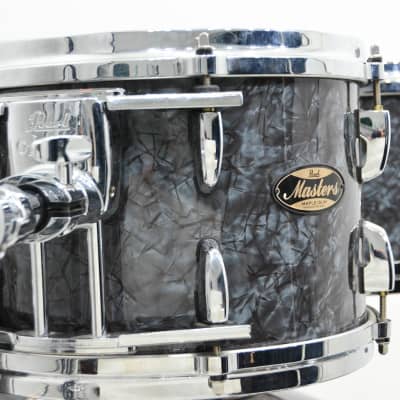 USED Pearl Masters Maple/Gum Music City Custom 4pc Drum Kit "Black Diamond Pearl" image 3
