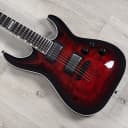 ESP E-II Horizon NT-II Guitar w/ Case, Ebony, See Thru Black Cherry Sunburst