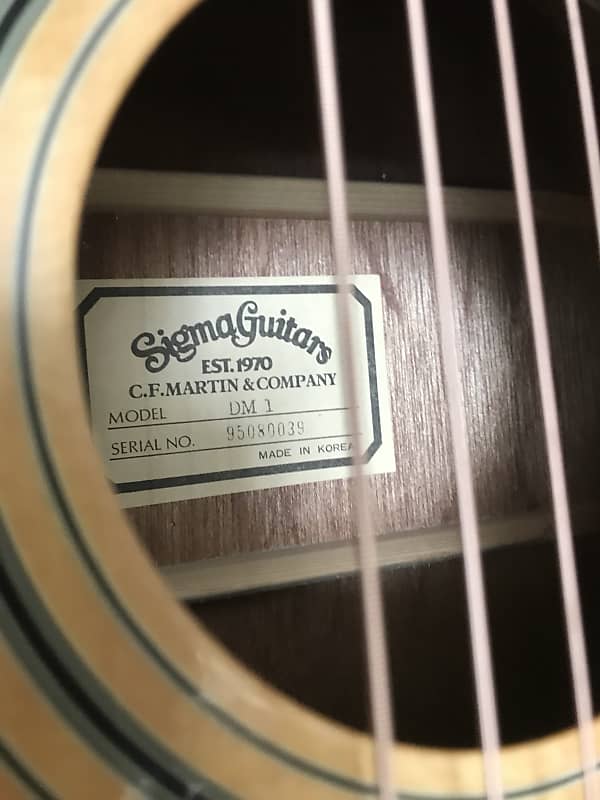 Sigma Dm1 korea martin dreadnought acoustic guitar | Reverb