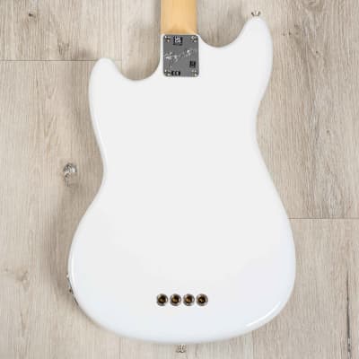 Fender American Performer Mustang Bass Guitar Rosewood Arctic White image 4
