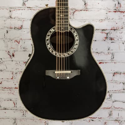 Ovation Custom Legend C779LX Acoustic-Electric Guitar, Black w/ Original Case x5142 (USED) image 1